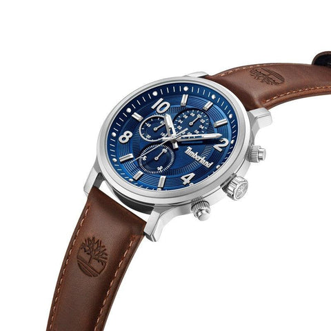 The Watch Boutique Timberland Hampton Harbour Multifunction Brown Leather Strap Watch