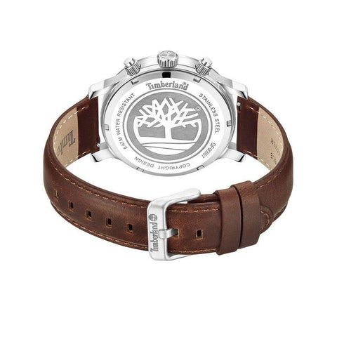 The Watch Boutique Timberland Hampton Harbour Multifunction Brown Leather Strap Watch
