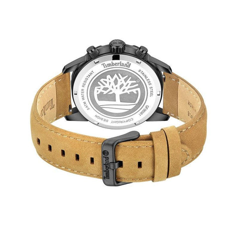 The Watch Boutique Timberland Hampton Harbour Multifunction Brown Leather Strap Watch