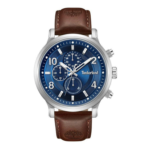The Watch Boutique Timberland Hampton Harbour Multifunction Brown Leather Strap Watch