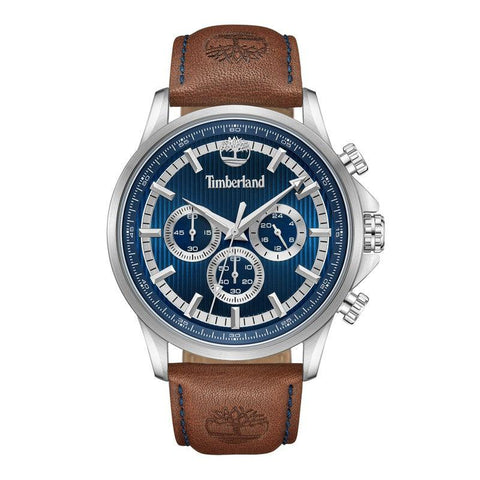 The Watch Boutique Timberland Hampton Harbour Multifunction Brown Leather Strap Watch