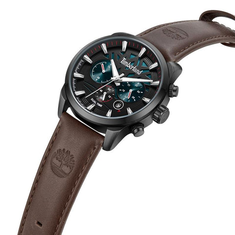 The Watch Boutique Timberland Henniker II Black and Turquoise Sunburst Men's Watch