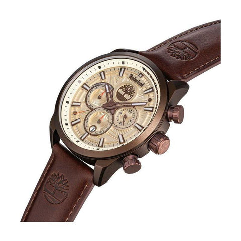 The Watch Boutique Timberland Henniker II Men's Brown Leather Strap Watch