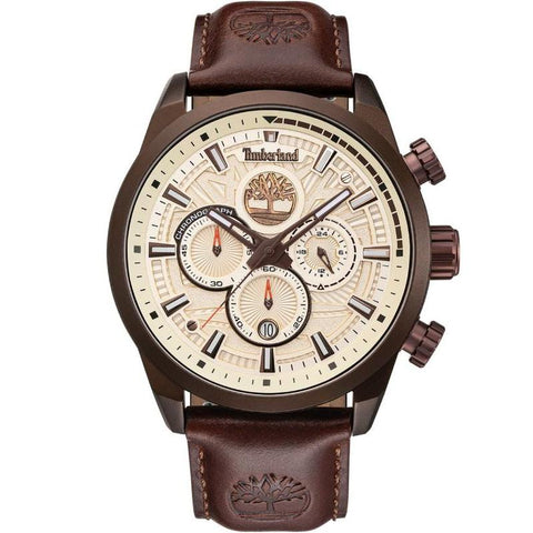 The Watch Boutique Timberland Henniker II Men's Brown Leather Strap Watch