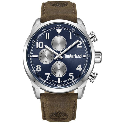 The Watch Boutique Timberland Henniker II Multifunction Leather Strap Watch
