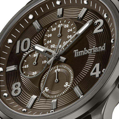 The Watch Boutique Timberland Henniker II Multifunction Tan Leather Strap Watch
