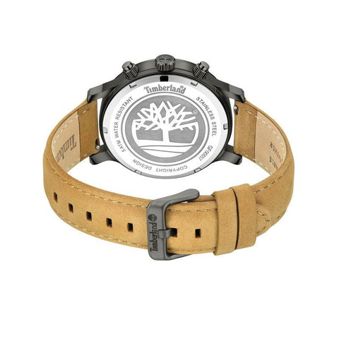 The Watch Boutique Timberland Henniker II Multifunction Tan Leather Strap Watch