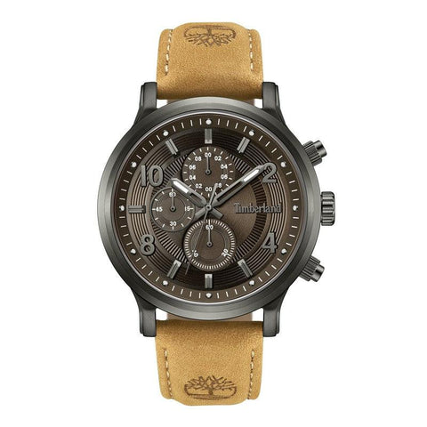 The Watch Boutique Timberland Henniker II Multifunction Tan Leather Strap Watch