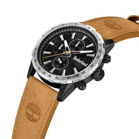The Watch Boutique Timberland Kennebunk Multifunction Tan Leather Strap Watch
