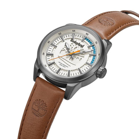 The Watch Boutique Timberland Lanigan Brown Leather Quartz Watch