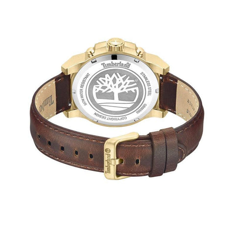 The Watch Boutique Timberland Multifunction Brown Leather Strap Watch