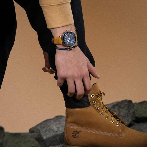 The Watch Boutique Timberland Multifunction Tan Leather Strap Watch