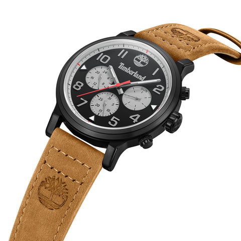 The Watch Boutique Timberland Pancher Multifunction Leather Strap