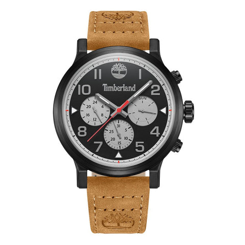The Watch Boutique Timberland Pancher Multifunction Leather Strap Watch