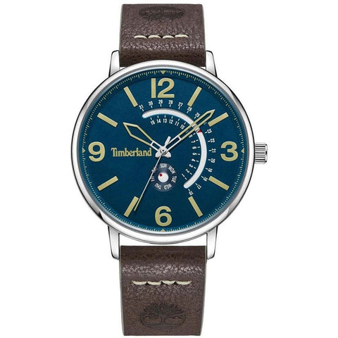 The Watch Boutique Timberland Saunderstown 3 Hands-Day Date Leather Strap