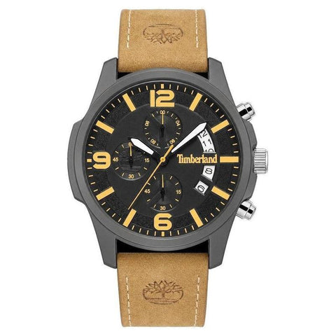 The Watch Boutique Timberland Tan Leather Black Dial Men's Watch
