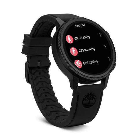 The Watch Boutique Timberland Trail Force Black Silicone Strap Smart Watch