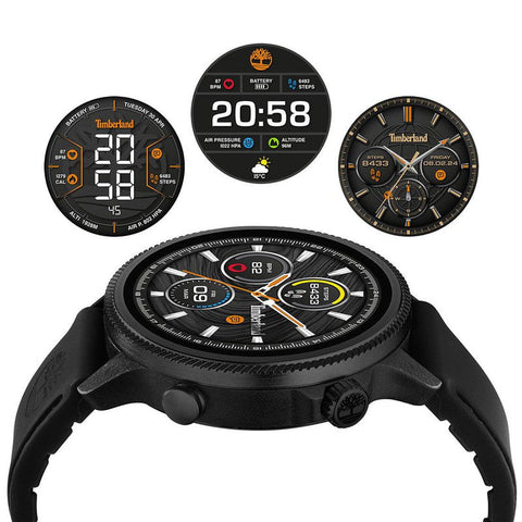 The Watch Boutique Timberland Trail Force Black Silicone Strap Smart Watch