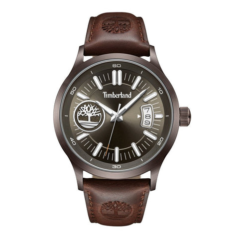 The Watch Boutique Timberland Trumbull Brown Leather Strap Watch