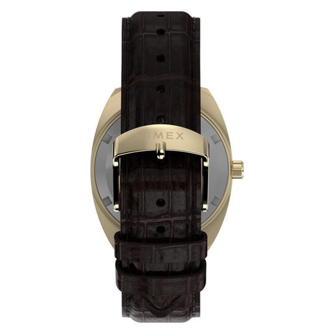 The Watch Boutique Timex 1976 Rotary Phone Dial Reissue Leather Strap Watch