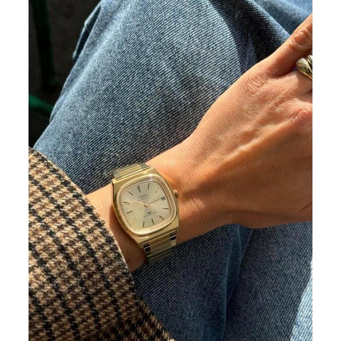 The Watch Boutique Timex Automatic 1983 E Line Reissue Gold-Tone Expansion Band Watch