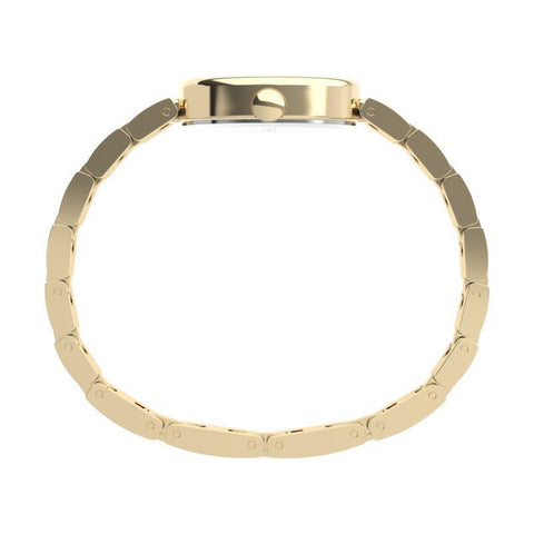 The Watch Boutique Timex Cavatina Stainless Steel Bracelet White Gold-Tone Watch