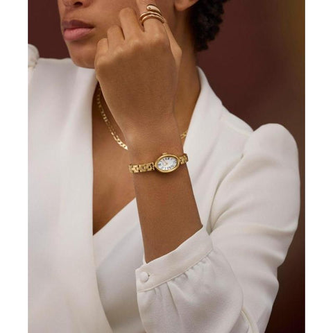 The Watch Boutique Timex Cavatina Stainless Steel Bracelet White Gold-Tone Watch