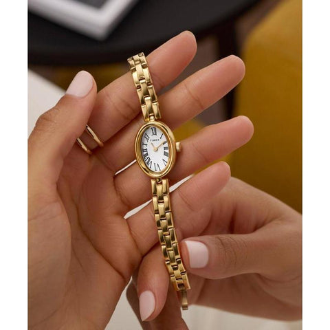 The Watch Boutique Timex Cavatina Stainless Steel Bracelet White Gold-Tone Watch