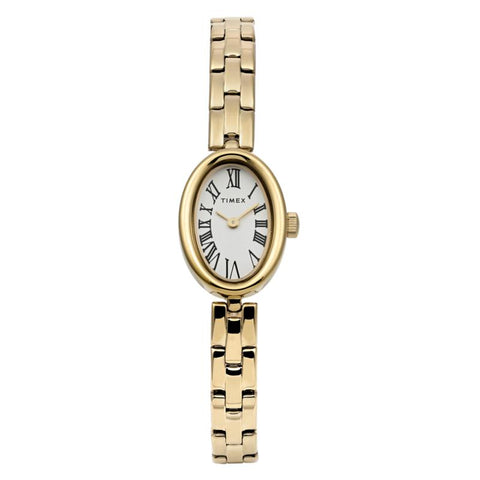 The Watch Boutique Timex Cavatina Stainless Steel Bracelet White Gold-Tone Watch