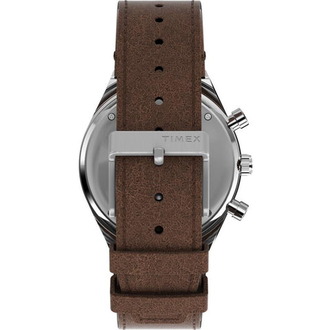 The Watch Boutique Timex Chronograph Leather Strap Watch