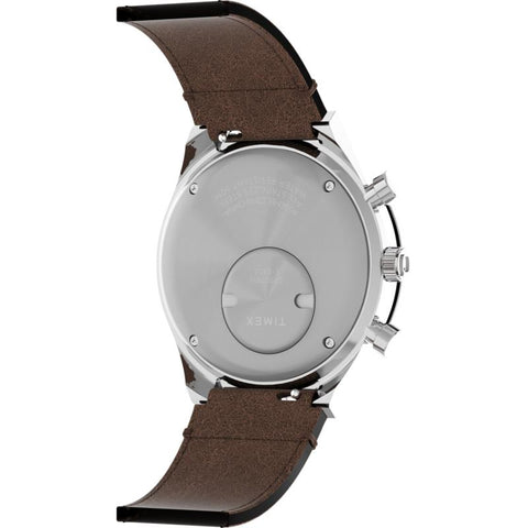 The Watch Boutique Timex Chronograph Leather Strap Watch
