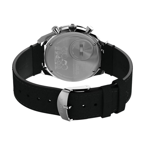The Watch Boutique Timex Chronograph Peanuts Snoopy Leather Strap Watch