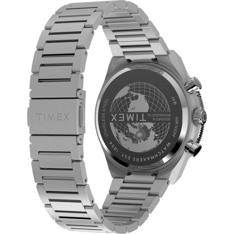 The Watch Boutique Timex Continental Chronograph Stainless Steel Bracelet Watch