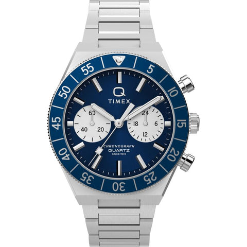 The Watch Boutique Timex Continental Chronograph Stainless Steel Bracelet Watch