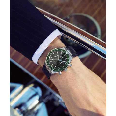 The Watch Boutique Timex Continental Chronograph Synthetic Rubber Strap Watch