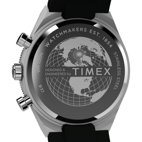 The Watch Boutique Timex Continental Chronograph Synthetic Rubber Strap Watch