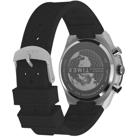 The Watch Boutique Timex Continental Chronograph Synthetic Rubber Strap Watch