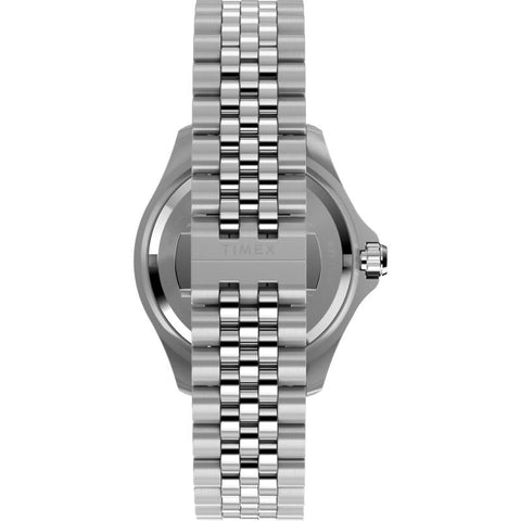 The Watch Boutique Timex Deepwater Meridian 200 Automatic GMT Stainless Steel Bracelet Black Dial Watch