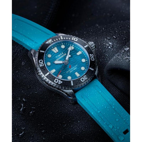 The Watch Boutique Timex Deepwater Meridian 200 HNBR Rubber Strap Watch