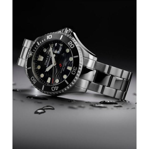 The Watch Boutique Timex Deepwater Meridian 200 Stainless Steel Dive Watch