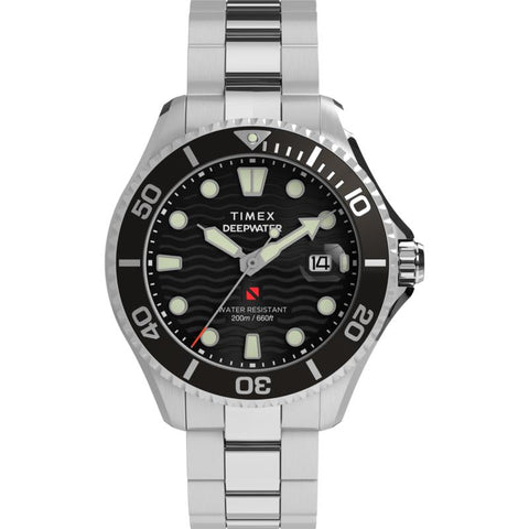 The Watch Boutique Timex Deepwater Meridian 200 Stainless Steel Dive Watch