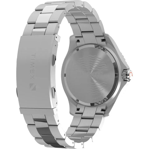 The Watch Boutique Timex Deepwater Meridian Quartz Blue Dial Steel Strap Men's Watch