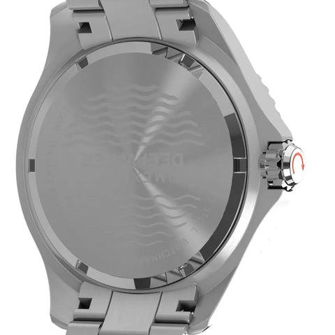 The Watch Boutique Timex Deepwater Meridian Quartz Blue Dial Steel Strap Men's Watch