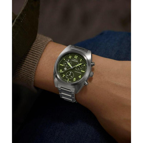 The Watch Boutique Timex Expedition Capstone Chronograph Stainless Steel Bracelet Watch