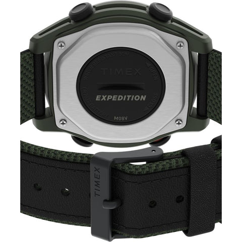 The Watch Boutique Timex Expedition Trailblazer+ 43mm Green-Black Material Strap Watch