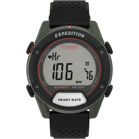 The Watch Boutique Timex Expedition Trailblazer+ 43mm Green-Black Material Strap Watch