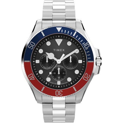 The Watch Boutique Timex Harborside Coast Multifunction Stainless Steel Bracelet Watch