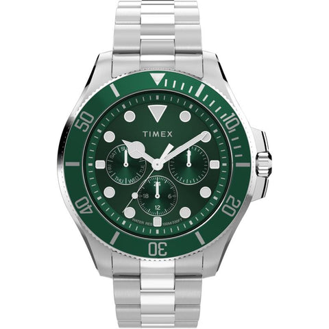 The Watch Boutique Timex Harborside Coast Multifunction Stainless Steel Bracelet Watch