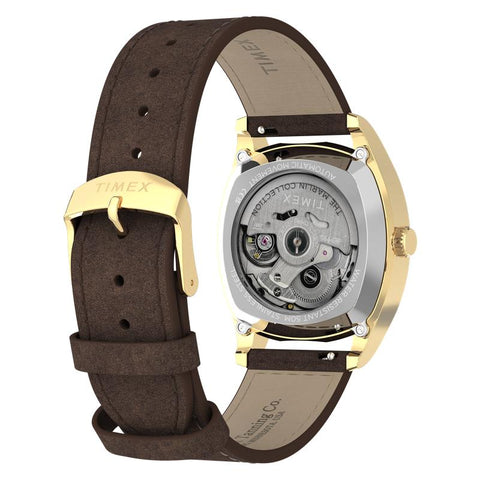The Watch Boutique Timex Marlin Chatham Automatic Leather Strap Black Dial Watch