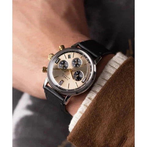 The Watch Boutique Timex Marlin Chronograph Tachymeter 40mm Leather Strap Watch